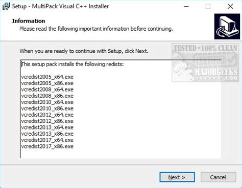 mpvci 2.6|MultiPack Visual C++ Installer 2.6 .